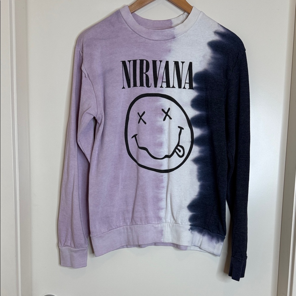NIRVANA Purple Smiley Face Top